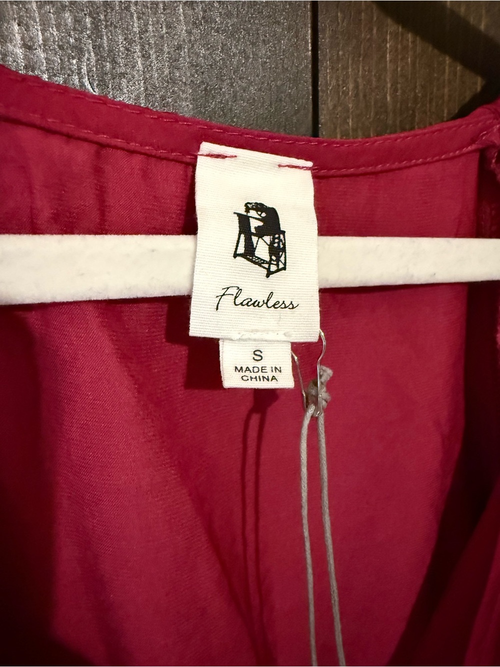 LAWLESS Raspberry Tie-Front Peasant Blouse - Picture 5 of 7
